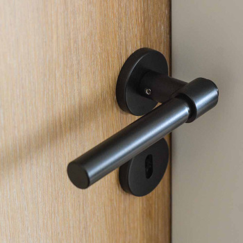 Deurklink Helix 200 Plain - Zwart
