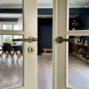 Deurklink Helix 200 Streep - Antiek Brons