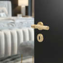 Deurklink Helix 200 Stripe - Messing