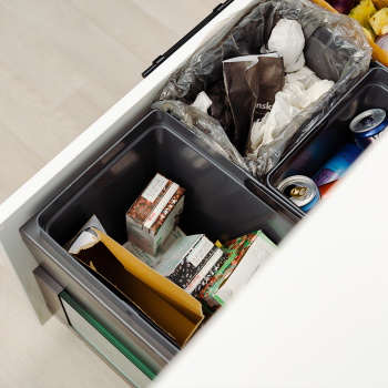 Inbouw Afvalemmer - Cube Compact Eco - Donkergrijs