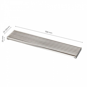 Ventilatierooster - roestvrij staal
