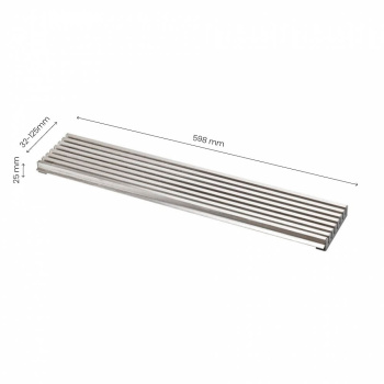 Ventilatierooster - roestvrij staal