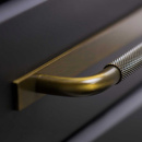 Handgreep Helix/Achterplaat - Antiek Brons