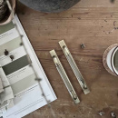 Handgreep Helix/Achterplaat - Antiek Brons