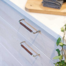 Handgreep 1353 - Vernikkeld/Leer Natuur