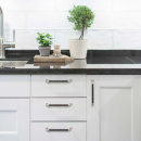 Handgreep 1353 - Vernikkeld/Zwart Leer