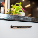 Handgreep 1353 - Mat Zwart/Zwart Leer