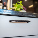 Handgreep 1353 - Mat Zwart/Zwart Leer