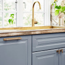 Handgreep Manor/Achterplaat - Antiek Messing