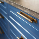 Handgreep Manor/Achterplaat - Antiek Messing