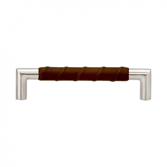 Handgreep Norma 12 - RVS Afwerking/Bruin Leer