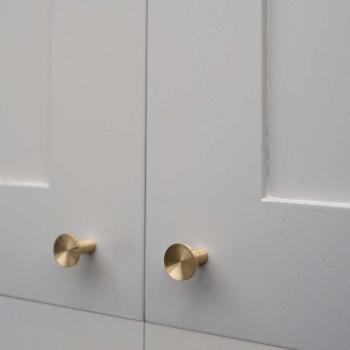 Knop Sture - Geborsteld Onbehandeld Messing