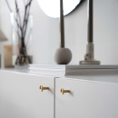 Knop Sture - Geborsteld Onbehandeld Messing