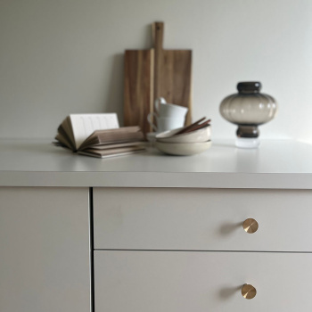 Knop Sture - Geborsteld Onbehandeld Messing