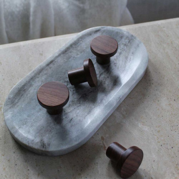 Knop Circum - Walnoot