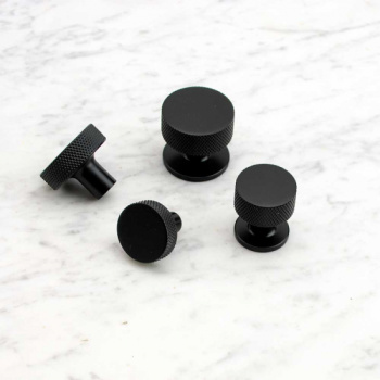Knop Crest - Mat Zwart