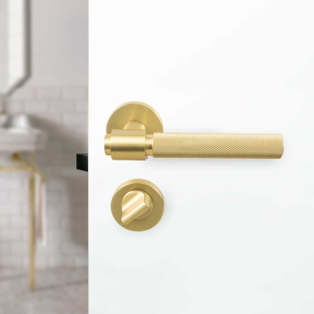 Toiletslot R - Geborsteld Messing
